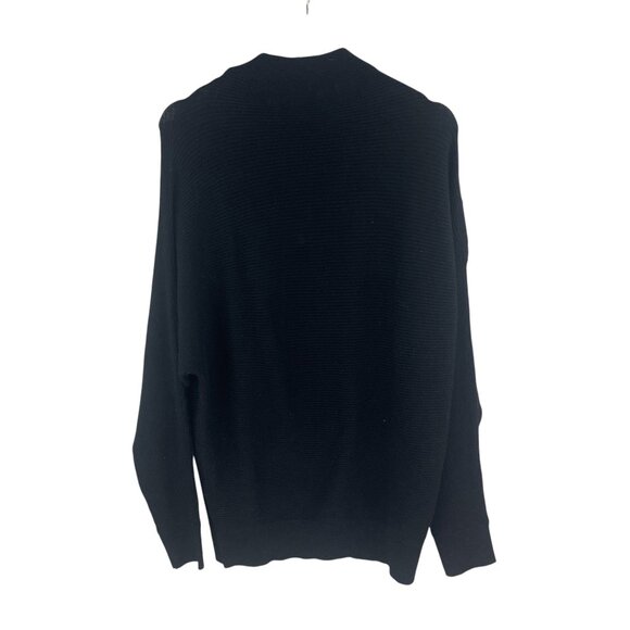 Belldini Womens Button Shoulder Sweater L Black Grandmacore Neutral Oversized - Picture 5 of 5